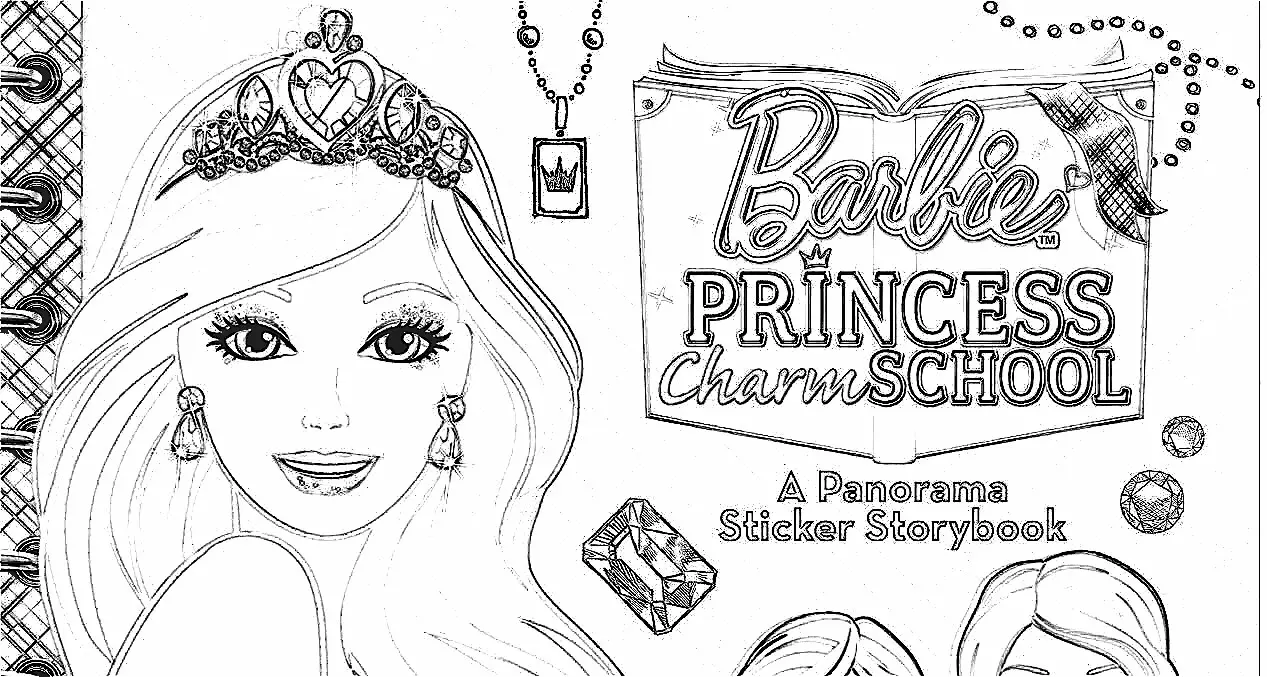 Barbie Princess Charm School Coloring Pages 4